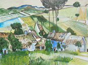 Thathed-Cottages-Against-a-Hill-after-van-Gogh-173x128